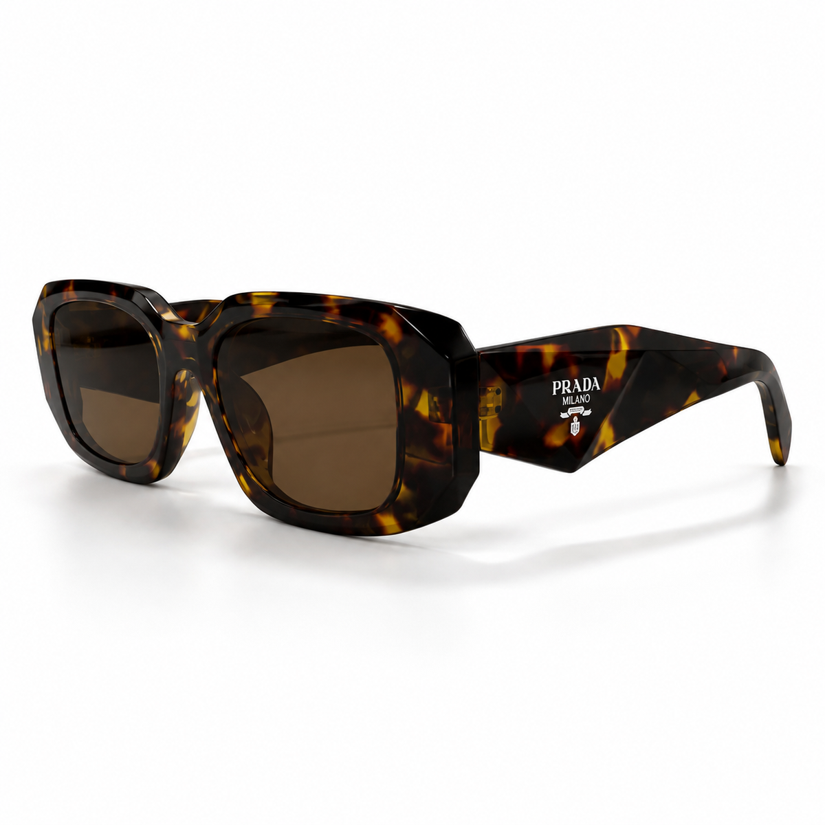 Prada SPR17W-F tortoiseshell sunglasses - side profile