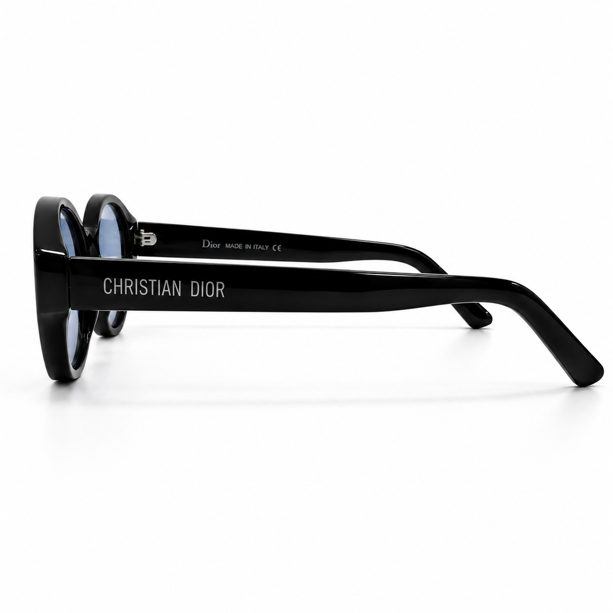 Christian Dior DiorBobby oval sunglasses - side view showing Made in Italy inscription